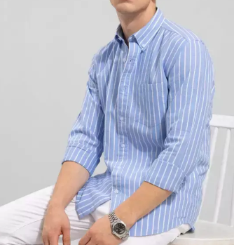 men slim fit striped spread collar casual shirt men slim fit striped spread collar casual shirt