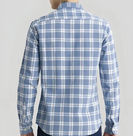 men slim fit checkered spread collar casual shirt men slim fit checkered spread collar casual shirt
